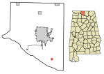 Limestone County Alabama Incorporated and Unincorporated areas Mooresville Highlighted 0151264